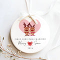 Personalized First Christmas Married Ornament, Mr Mrs Ornament, Personalized Wedding Gift, Newlywed Christmas Gift, Our First Christmas Ornament CX05-39 - Kindlytoys