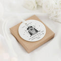 Personalized First Christmas in New Home Ornament - Custom Ceramic Keepsake with Names, Address, and Year - 3x3 Inches Holiday Decor Gift CX02-4 - Kindlytoys