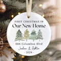 Personalized First Christmas in Our New Home Ornament Keepsake 2024, Personalized New Home Keepsake, House Warming Gifts 2024, 1st Home Christmas Ornament, New Home New Adventures New Memories Keepsake CX03-2 - Kindlytoys