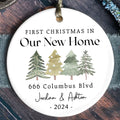 Personalized First Christmas in Our New Home Ornament Keepsake 2024, Personalized New Home Keepsake, House Warming Gifts 2024, 1st Home Christmas Ornament, New Home New Adventures New Memories Keepsake CX03-2 - Kindlytoys