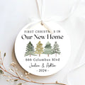 Personalized First Christmas in Our New Home Ornament Keepsake 2024, Personalized New Home Keepsake, House Warming Gifts 2024, 1st Home Christmas Ornament, New Home New Adventures New Memories Keepsake CX03-2 - Kindlytoys