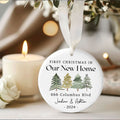 Personalized First Christmas in Our New Home Ornament Keepsake 2024, Personalized New Home Keepsake, House Warming Gifts 2024, 1st Home Christmas Ornament, New Home New Adventures New Memories Keepsake CX03-2 - Kindlytoys