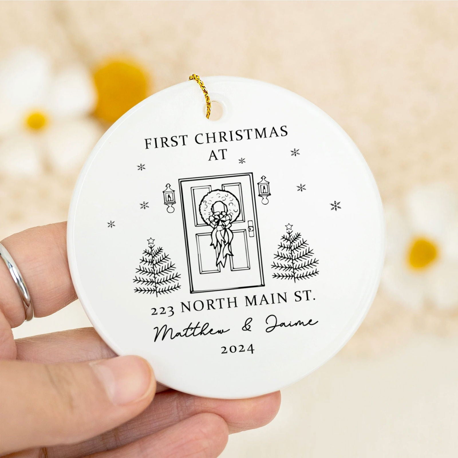 Personalized First Christmas in Our New Home Ornament Keepsake 2024, Personalized New Home Keepsake, House Warming Gifts 2024, 1st Home Christmas Ornament, New Home New Adventures New Memories Keepsake CX03-3 - Kindlytoys