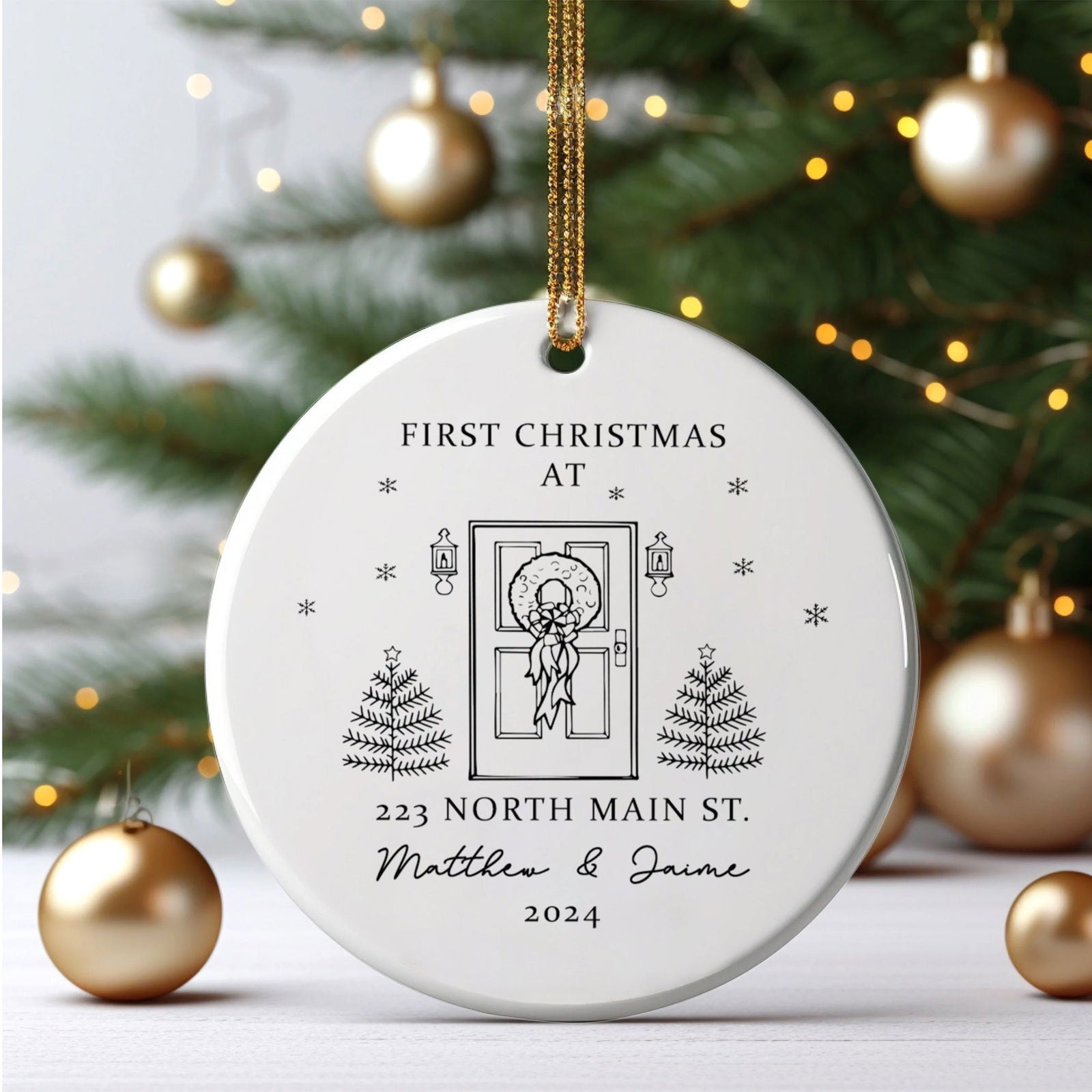 Personalized First Christmas in Our New Home Ornament Keepsake 2024, Personalized New Home Keepsake, House Warming Gifts 2024, 1st Home Christmas Ornament, New Home New Adventures New Memories Keepsake CX03-3 - Kindlytoys