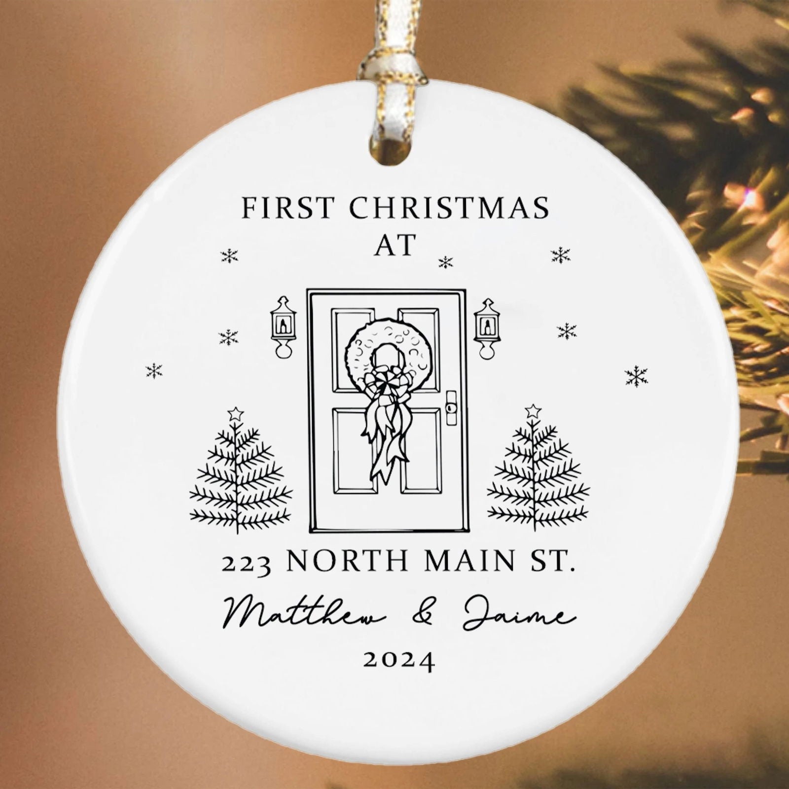 Personalized First Christmas in Our New Home Ornament Keepsake 2024, Personalized New Home Keepsake, House Warming Gifts 2024, 1st Home Christmas Ornament, New Home New Adventures New Memories Keepsake CX03-3 - Kindlytoys