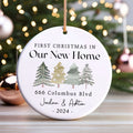 Personalized First Christmas in Our New Home Ornament Keepsake 2024, Personalized New Home Keepsake, House Warming Gifts 2024, 1st Home Christmas Ornament, New Home New Adventures New Memories Keepsake CX03-2 - Kindlytoys