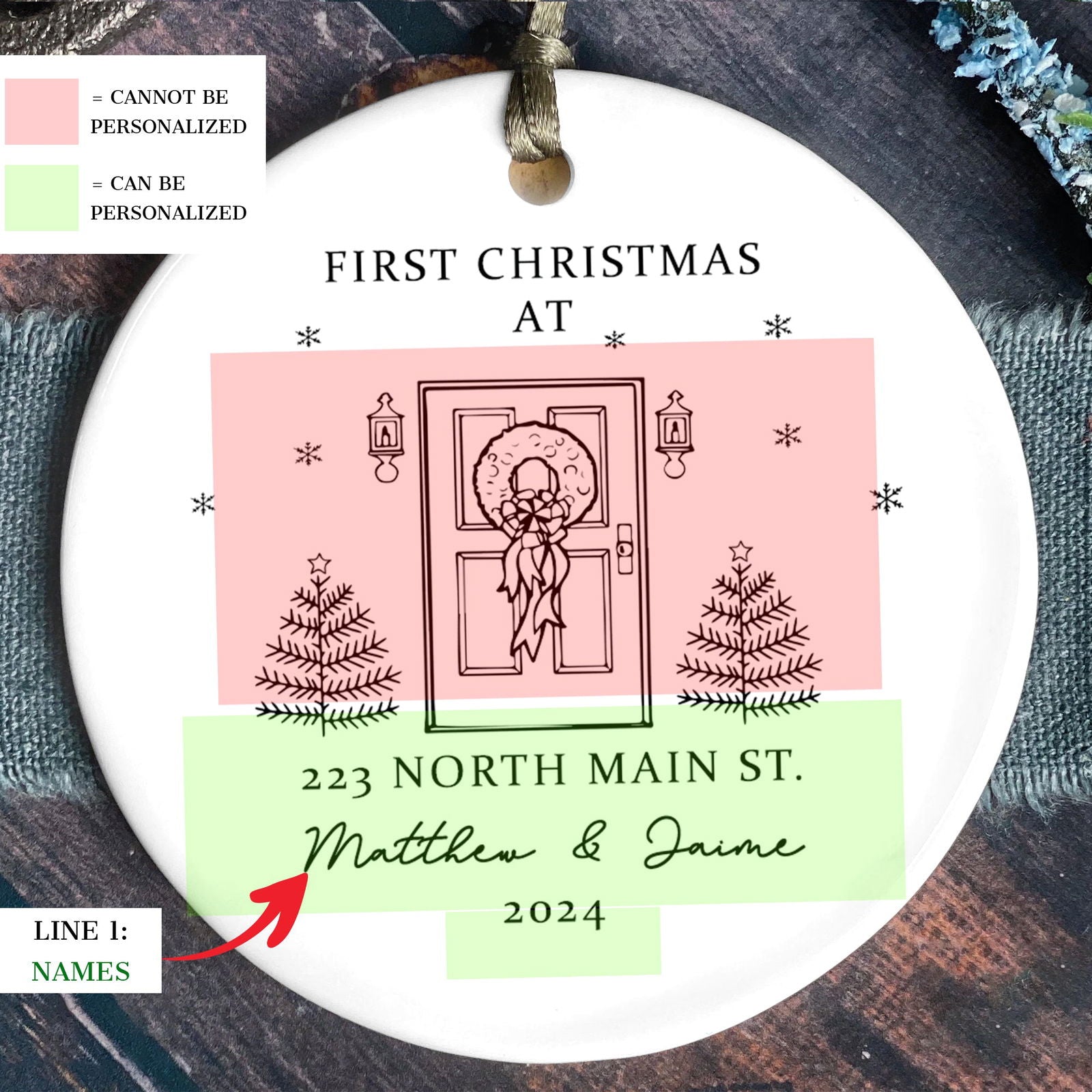 Personalized First Christmas in Our New Home Ornament Keepsake 2024, Personalized New Home Keepsake, House Warming Gifts 2024, 1st Home Christmas Ornament, New Home New Adventures New Memories Keepsake CX03-3 - Kindlytoys