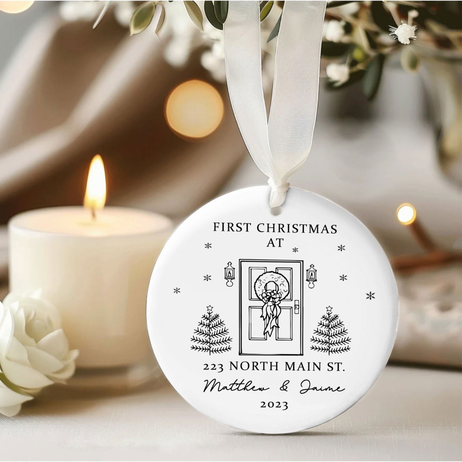 Personalized First Christmas in Our New Home Ornament Keepsake 2024, Personalized New Home Keepsake, House Warming Gifts 2024, 1st Home Christmas Ornament, New Home New Adventures New Memories Keepsake CX03-3 - Kindlytoys