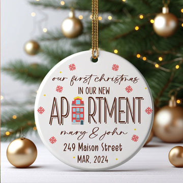 Personalized First Christmas in Our New Home Ornament, Personalized New Home Ornament, Custom House Address Christmas Ornament, Custom New House Gift Ideas, New House Ornament, Welcome Home Gifts CX01-5 - Kindlytoys