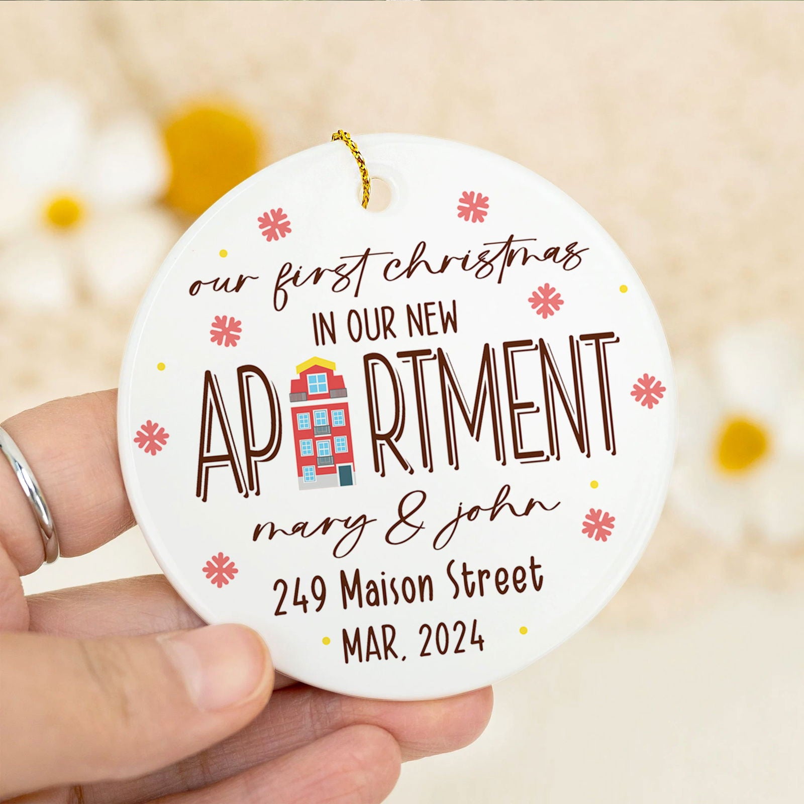 Personalized First Christmas in Our New Home Ornament, Personalized New Home Ornament, Custom House Address Christmas Ornament, Custom New House Gift Ideas, New House Ornament, Welcome Home Gifts CX01-5 - Kindlytoys