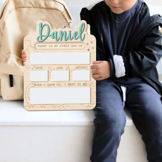 Personalized First Day Last Day of School Sign Interchangeable Names SS52 - Kindlytoys