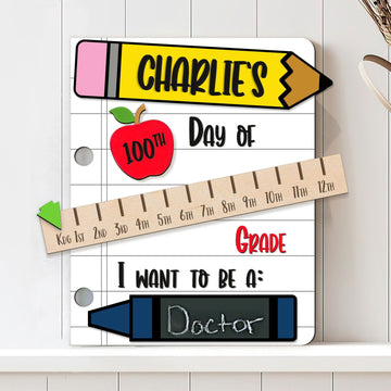 Personalized First Day of School Photo Prop Reusable for Kids SS31 - Kindlytoys