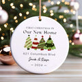 Personalized First Home Ornament, New Home Gift, Christmas In New Home, First Home 2024, Christmas Gift, Christmas Bauble CX06-7 - Kindlytoys