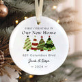Personalized First Home Ornament, New Home Gift, Christmas In New Home, First Home 2024, Christmas Gift, Christmas Bauble CX06-7 - Kindlytoys