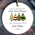 Personalized First Home Ornament, New Home Gift, Christmas In New Home, First Home 2024, Christmas Gift, Christmas Bauble CX06-7 - Kindlytoys