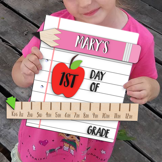 Personalized First and Last Day of School Photo Prop Reusable for Kids SS08 - Kindlytoys