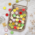 Personalized Fruit Reward Jar, Custom Reward Jar with Tokens, Classroom Teacher Star Jar Chore Chart. Gifts for Kids, Fridge Wood and Acrylic Printed Personalized Name PY13 - Kindlytoys