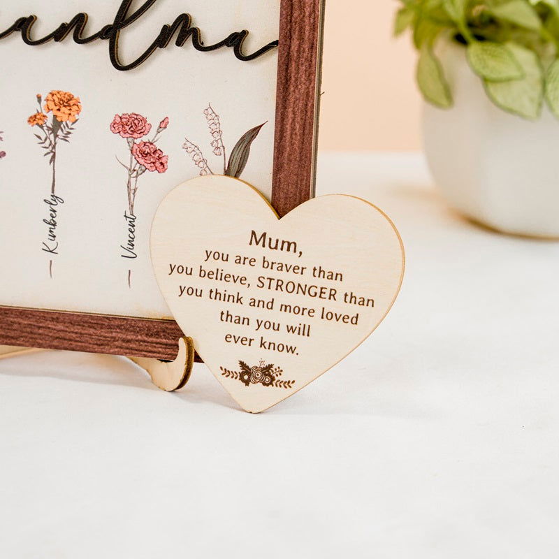Personalized Grandma's Garden Vintage Sign, "First Mom Now Grandma" Sign, Grandkids Name With Floral Sign, Mother's Day Gift for Grandma, Mom's day gifts MX03 - Kindlytoys