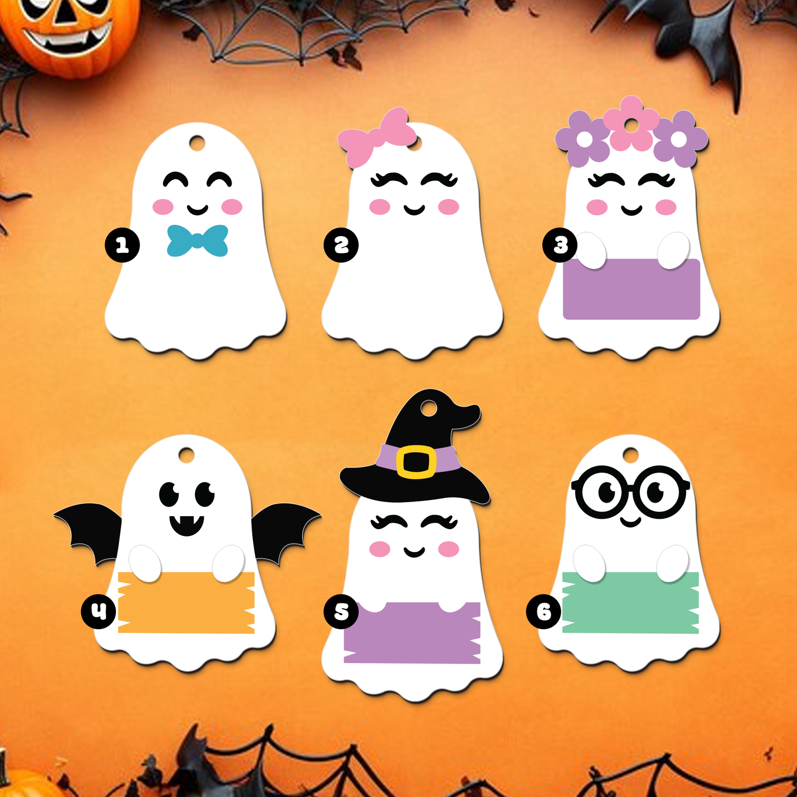 Personalized Halloween Tag,  Boo Bag Tags, Custom Halloween Gifts, Custom Acrylic Name Tags, Custom Boo Basket HX13 - Kindlytoys