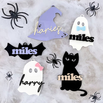 Personalized Halloween Tags, Halloween Gifts Halloween Decor, Custom Halloween Tag HX08 - Kindlytoys