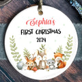 Personalized Holiday Ceramic Christmas Baby Ornament, Customized First Christmas Baby Ornament Gift, Holiday Keepsake Ornament, First Christmas Gift, Gift For Baby CX02-65 - Kindlytoys
