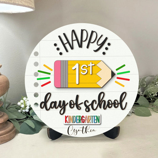 Personalized Interchangeable First/Last Day At School Wooden Sign SS21 - Kindlytoys
