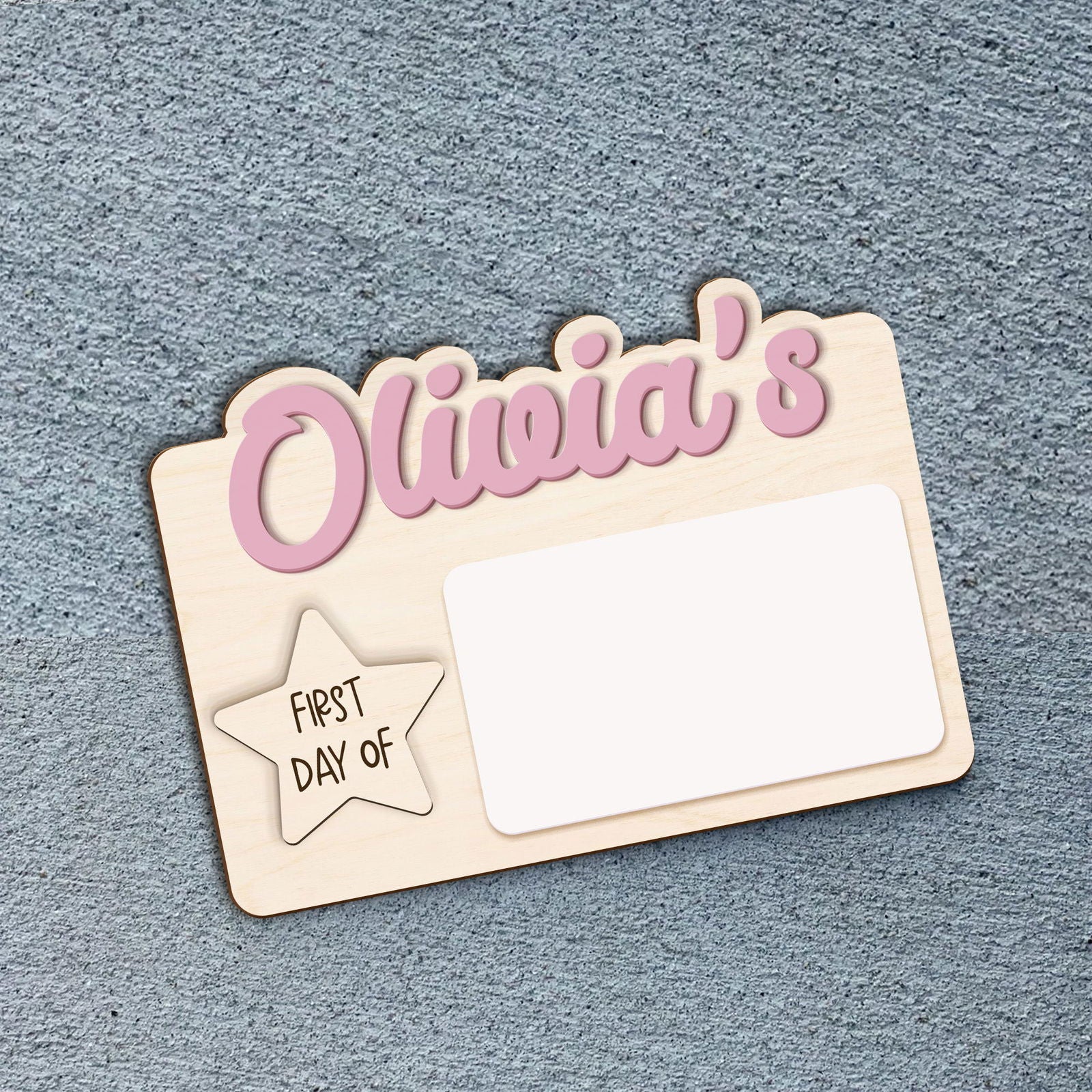 Personalized Interchangeable Names Back to school Board SS40 - Kindlytoys