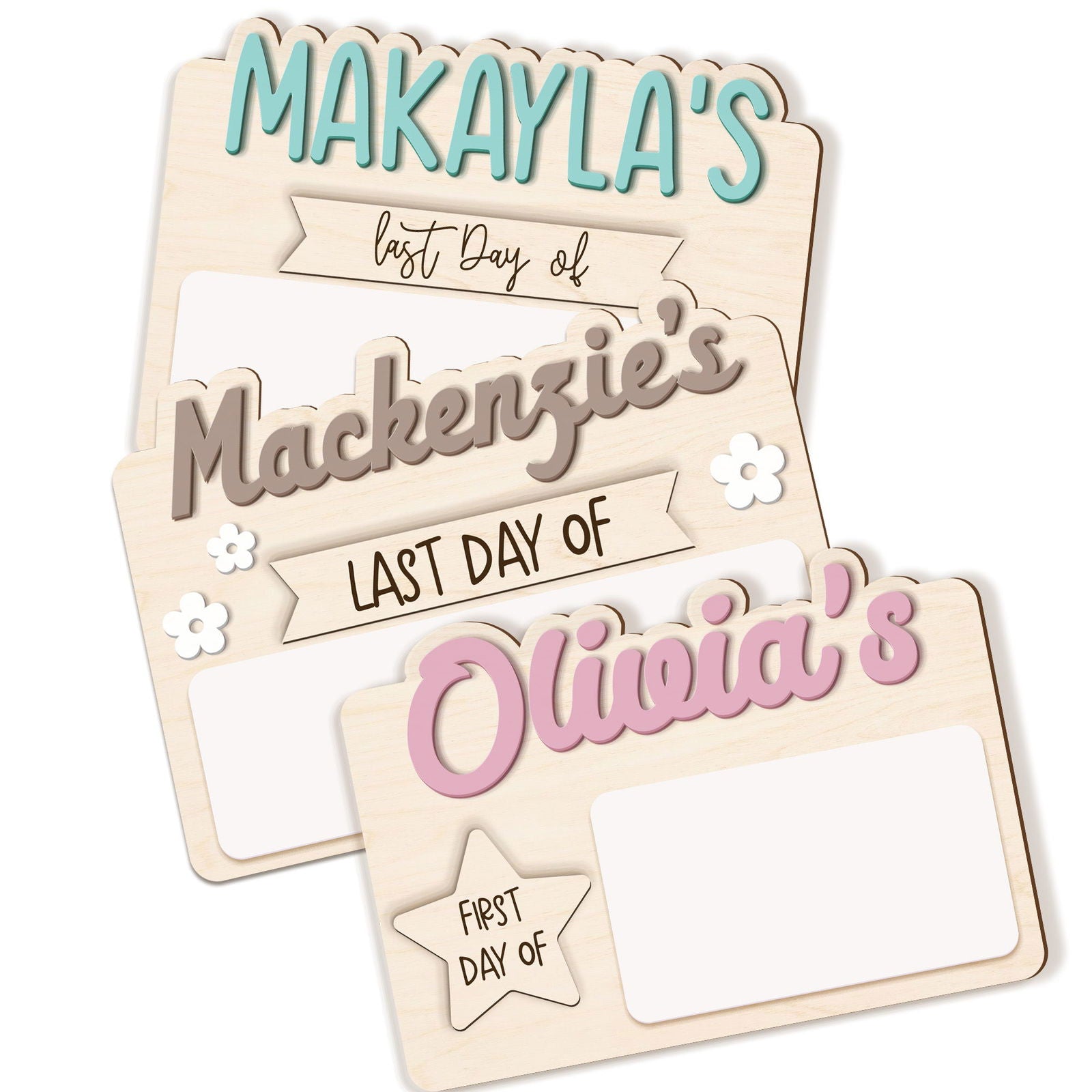 Personalized Interchangeable Names Back to school Board SS40 - Kindlytoys