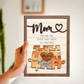 Personalized Mom Puzzle With Kids Names Sign, gifts for mothers, unique gifts for mom MS01 - Kindlytoys
