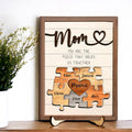 Personalized Mom Puzzle With Kids Names Sign, gifts for mothers, unique gifts for mom MS01 - Kindlytoys