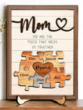 Personalized Mom Puzzle With Kids Names Sign, gifts for mothers, unique gifts for mom MS01 - Kindlytoys