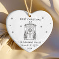 Personalized New Home Ornament - New Home Christmas Ornament - Wreath New House Ornament CY03-5-8 - Kindlytoys