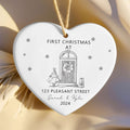 Personalized New Home Ornament - New Home Christmas Ornament - Wreath New House Ornament CY03-5-8 - Kindlytoys