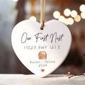 Personalized New Home Ornament, Ceramic Heart Ornament, Housewarming Gifts for New House Ornament, Keepsake Sign, Heart Plaque, New House Gift Ideas, Welcome Home Gifts CY02-1 - Kindlytoys