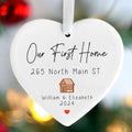 Personalized New Home Ornament, Ceramic Heart Ornament, Housewarming Gifts for New House Ornament, Keepsake Sign, Heart Plaque, New House Gift Ideas, Welcome Home Gifts CY02-1 - Kindlytoys