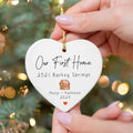 Personalized New Home Ornament, Ceramic Heart Ornament, Housewarming Gifts for New House Ornament, Keepsake Sign, Heart Plaque, New House Gift Ideas, Welcome Home Gifts CY02-1 - Kindlytoys
