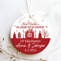 Personalized New Home Ornament, New House Gift Ideas, Housewarming Gifts for New House Ornament, Welcome Home Gifts, Personalized First Christmas in Our New Home Ornament, Custom House Address Christmas Ornament, Couples New Home Ornament CX01-1 - Kindlytoys