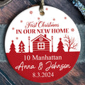 Personalized New Home Ornament, New House Gift Ideas, Housewarming Gifts for New House Ornament, Welcome Home Gifts, Personalized First Christmas in Our New Home Ornament, Custom House Address Christmas Ornament, Couples New Home Ornament CX01-1 - Kindlytoys
