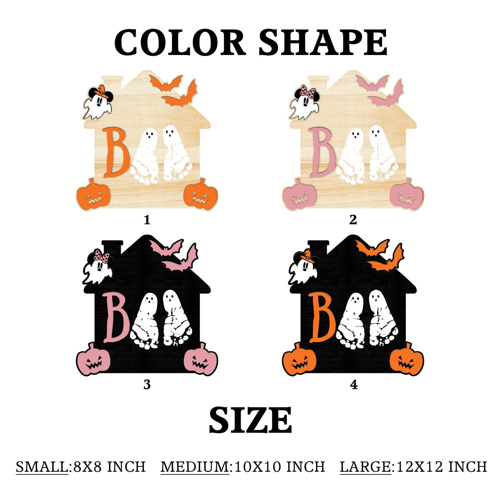 Personalized Our Little Boo Footprint Sign, Halloween Footprint Art FT26 - Kindlytoys