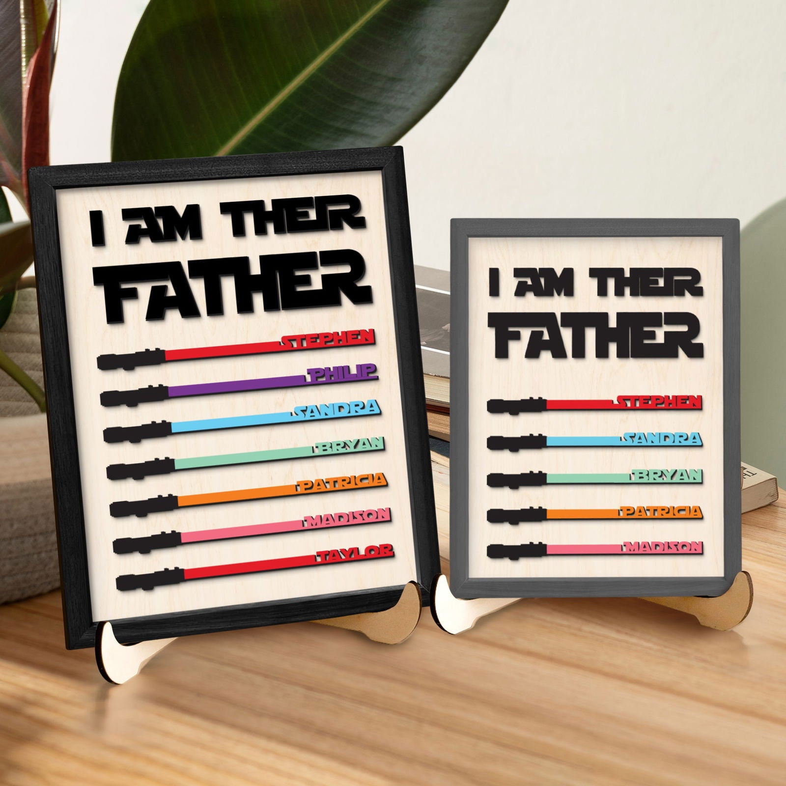 Personalized Plaques Dad Wooden Sign, I Am Their Father Dad Wooden Sign, Gift ideas for dad, Fathers Day Gift IA01 - Kindlytoys