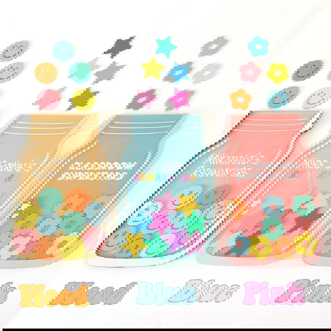 Personalized Reward Jar and Tokens, Positive Behavior Chart for Classroom, Stars Reward Jar for KidsThe Star Jar Behavior Chart for Kids at Home PY14 - Kindlytoys