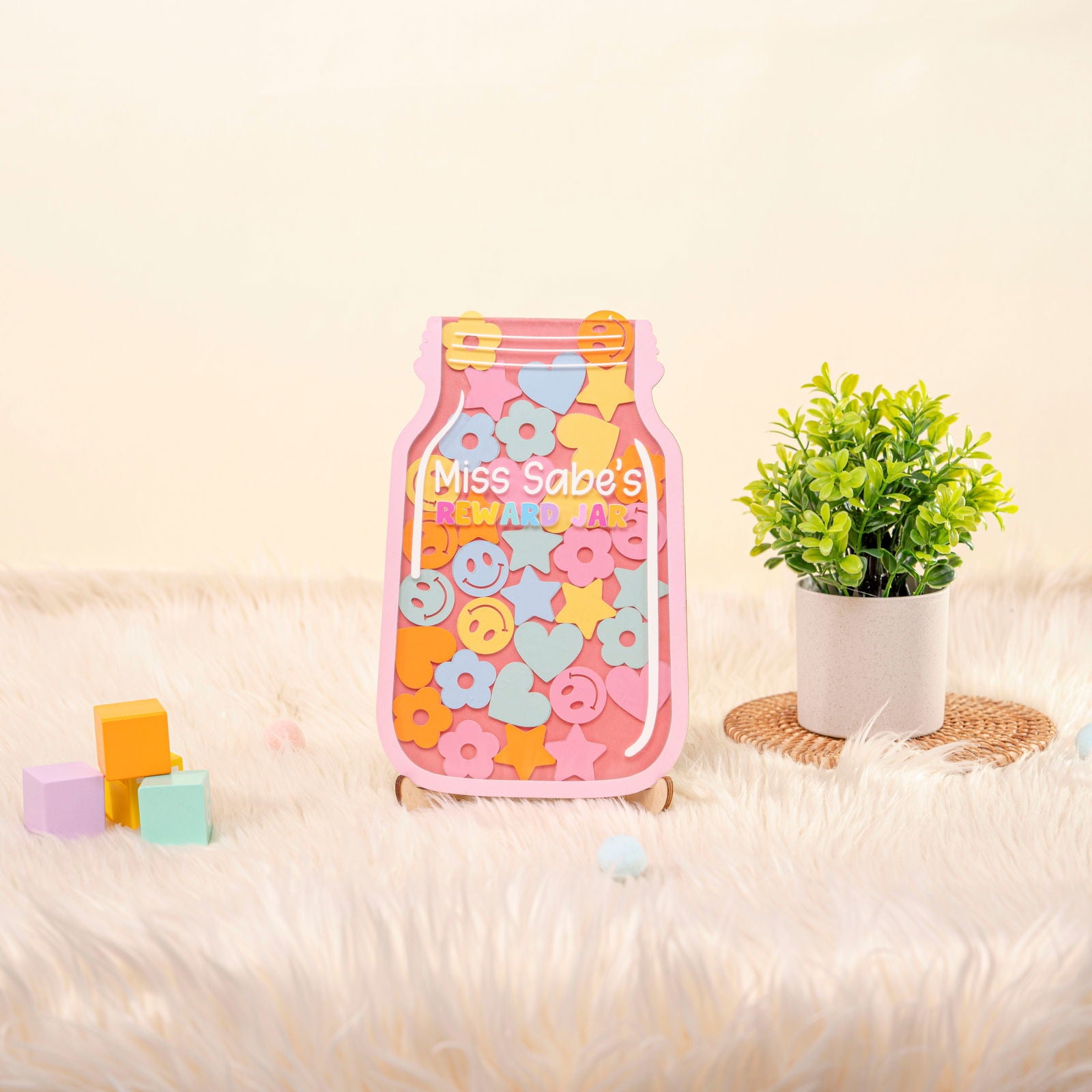 Personalized Reward Jar and Tokens, Positive Behavior Chart for Classroom, Stars Reward Jar for KidsThe Star Jar Behavior Chart for Kids at Home PY14 - Kindlytoys