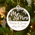 Personalized Wedding Gift Ornament, First Christmas Married, Just Married Ornament CF130 - Kindlytoys