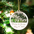 Personalized Wedding Gift Ornament, First Christmas Married, Just Married Ornament CF130 - Kindlytoys