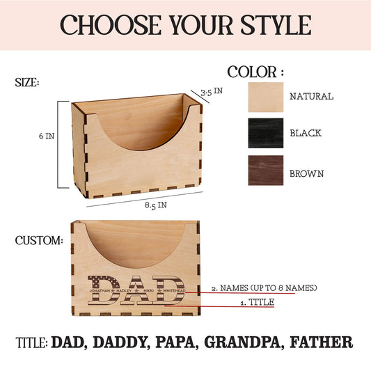 Personalized Wooden Hat Holder, Personalized Cap Holder, Custom Hat Holder, Hat Rack, Hat Storage Box, Fathers Day Gift HH03 - Kindlytoys