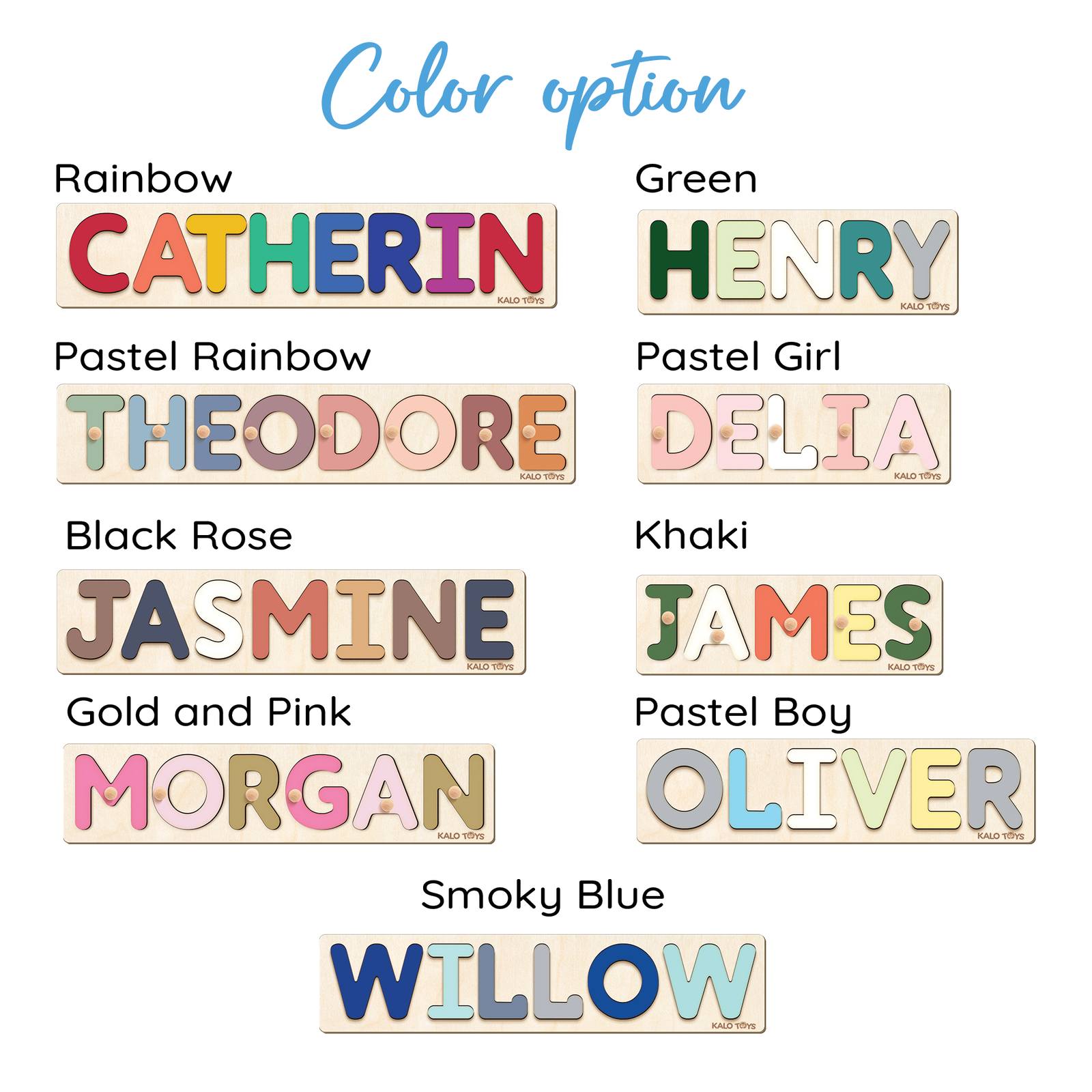 Personalized Wooden Name Puzzle with Custom Themed Backgrounds, Montessori Toddler Puzzle, Customizable Puzzle Board for Kids, Gifts For 1 Year Old NP40 - Kindlytoys