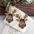 Personalized reindeer 2024 christmas ornament