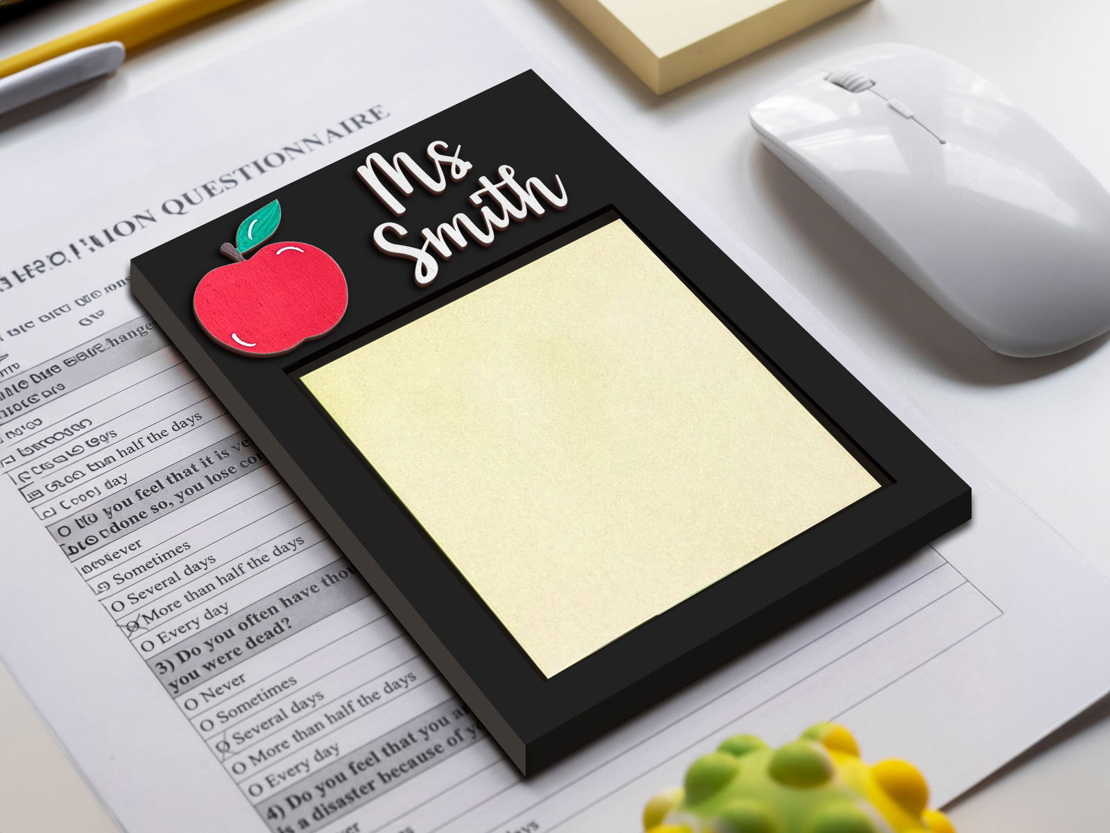 Sticky Note Holder for Teacher Appreciation Gift, Personalized Teacher Gift, Note Pad Holder, Custom School Gift, Note Holder SN04 - Kindlytoys