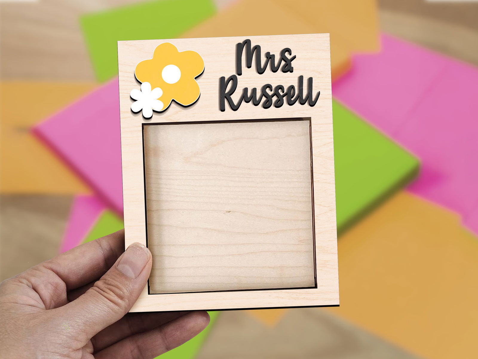 Sticky Note Holder for Teacher Appreciation Gift, Personalized Teacher Gift, Note Pad Holder, Custom School Gift, Note Holder SN04 - Kindlytoys