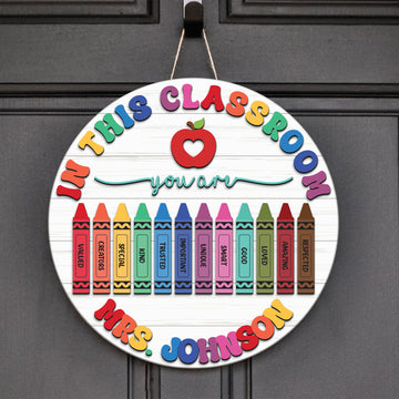 Custom Teacher Door Sign For Classroom DT13